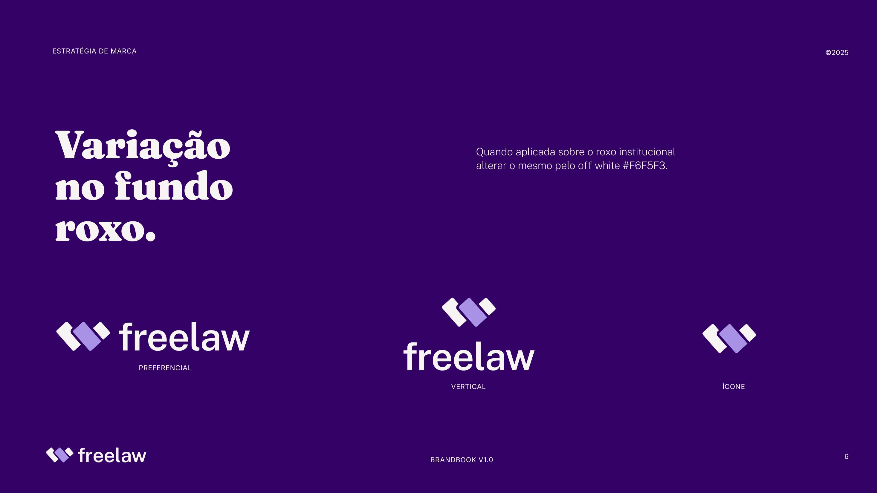 Logo Freelaw no fundo roxo